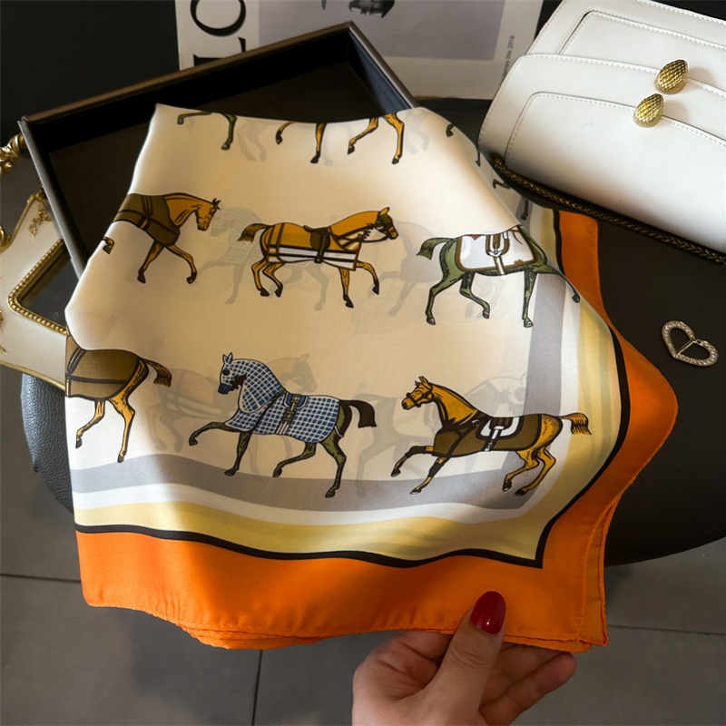 Women Accessories Brands - Luxury Brand 2026 Horse Print Square