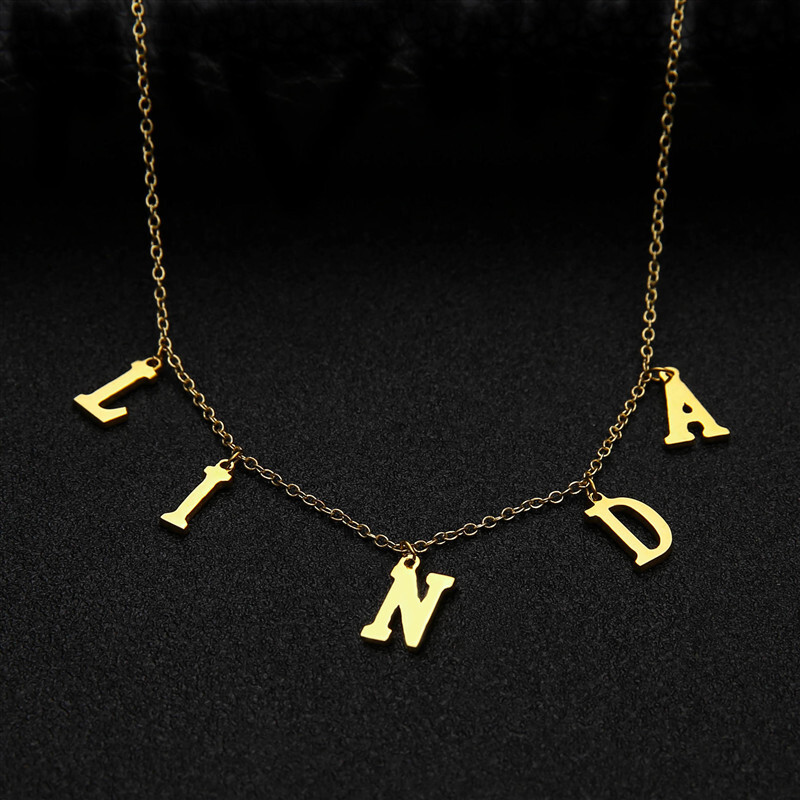 Women Accessories Name In English - Amxiu Personalized 925 Sterling Silver Necklace