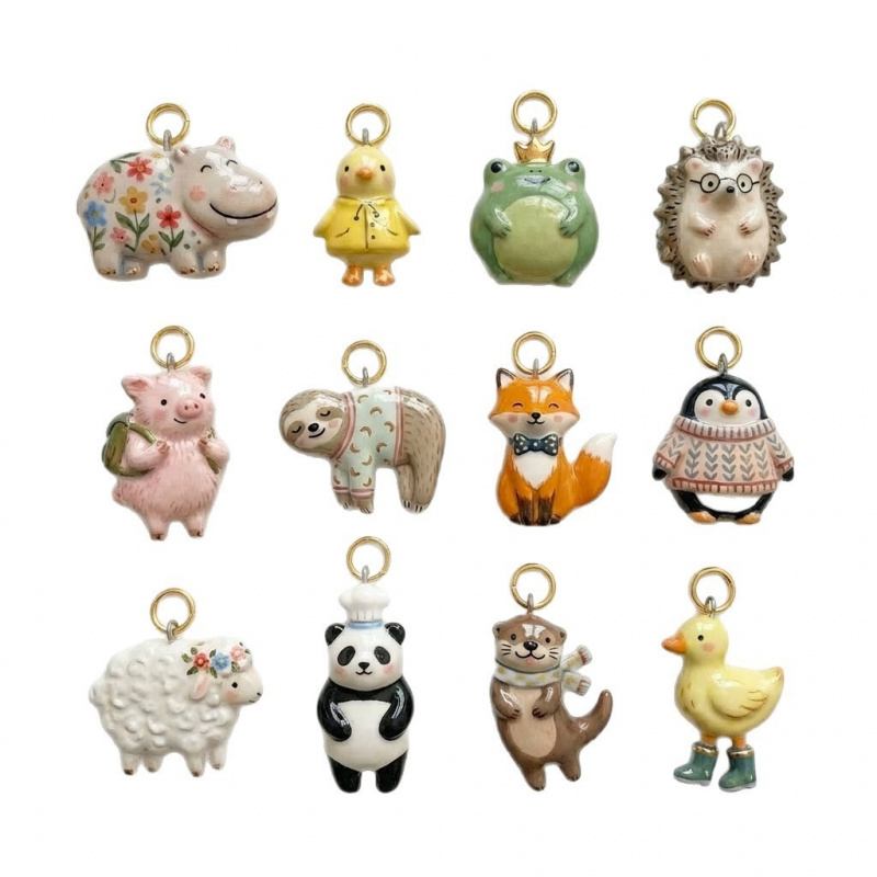 Women Accessories Bracelet - Cute Animal Pendant Hippo Frog Hedgehog