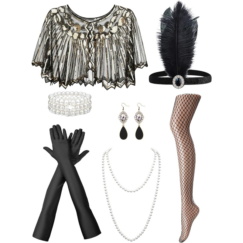 Women'S Vintage Accessories - 1920s Accessories Set for Women, 7