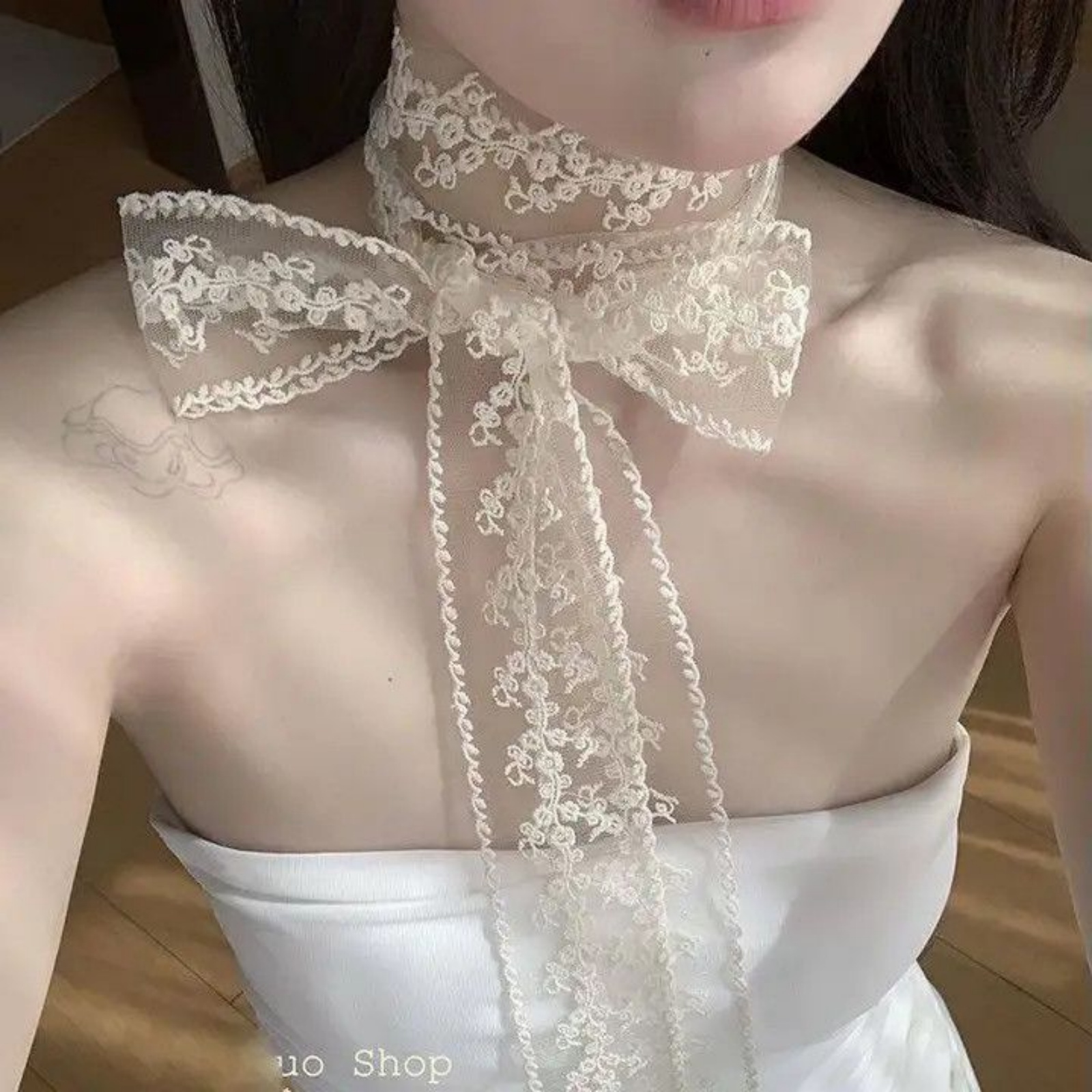 Korean Ins White Lace Ribbon S - Women'S Korean Accessories review and price