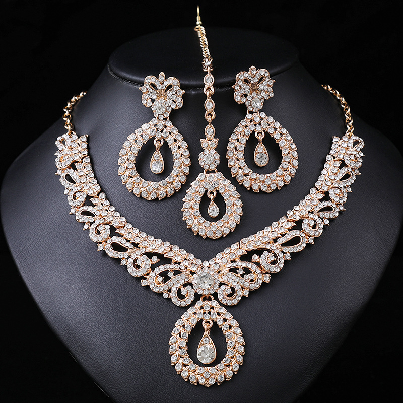 Luxury Gold Color Geometric Cr - Women Jewelry Accessories For Black Dress review and price