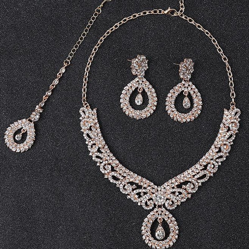 Luxury Gold Color Geometric Cr - Women Jewelry Accessories For Black Dress review and price