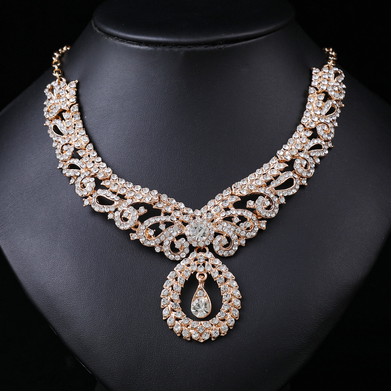 Luxury Gold Color Geometric Cr - Women Jewelry Accessories For Black Dress review and price