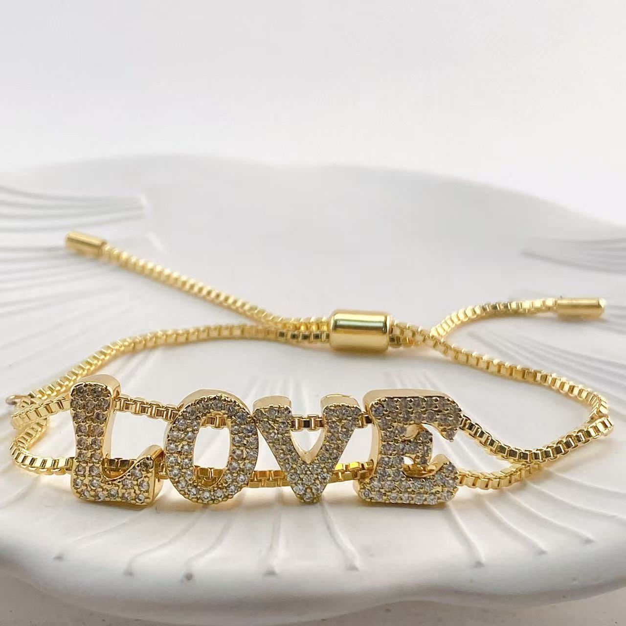 Fashionable gold DIY name brac - Women Accessories Name In English review and price