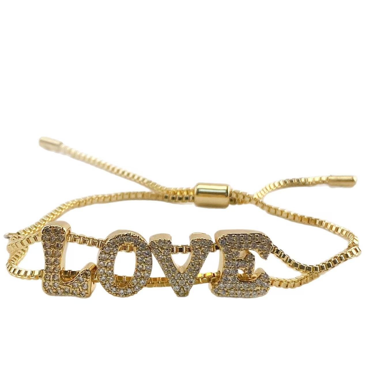 Fashionable gold DIY name brac - Women Accessories Name In English review and price