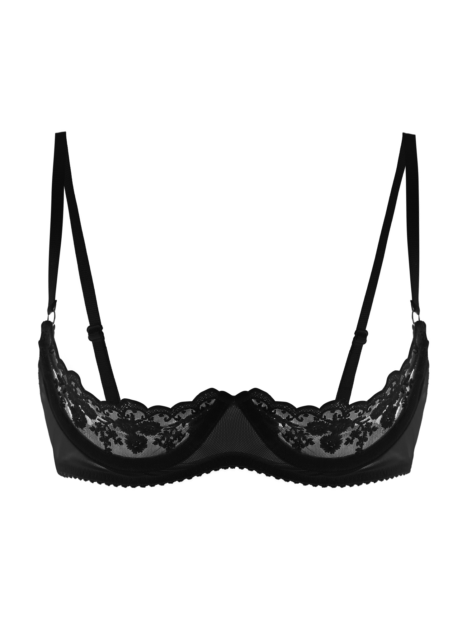 Women Sexy Open Cups Bra Sheer - Accessories Woman review and price