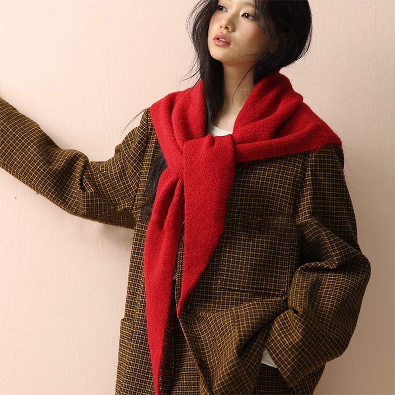 Korean Wool Knitted Triangle S - Women'S Korean Accessories review and price