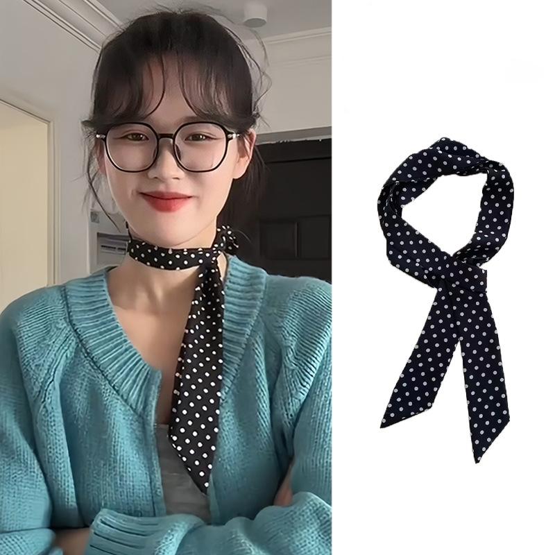Fashion Polka Dot Silk Scarf V - Women'S Korean Accessories review and price