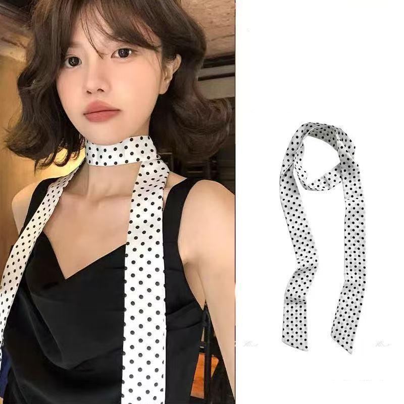 Fashion Polka Dot Silk Scarf V - Women'S Korean Accessories review and price
