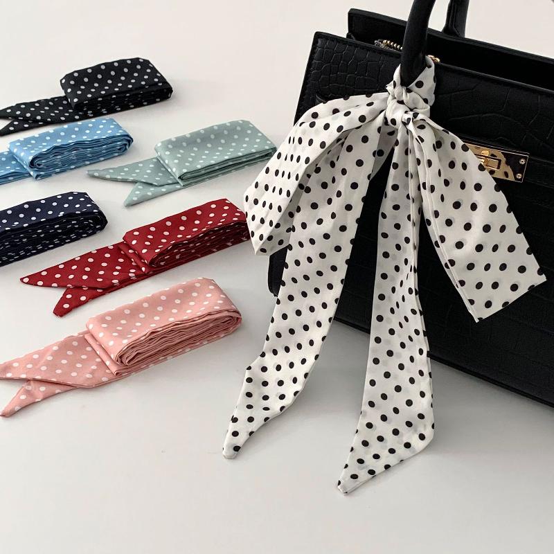 Fashion Polka Dot Silk Scarf V - Women'S Korean Accessories review and price