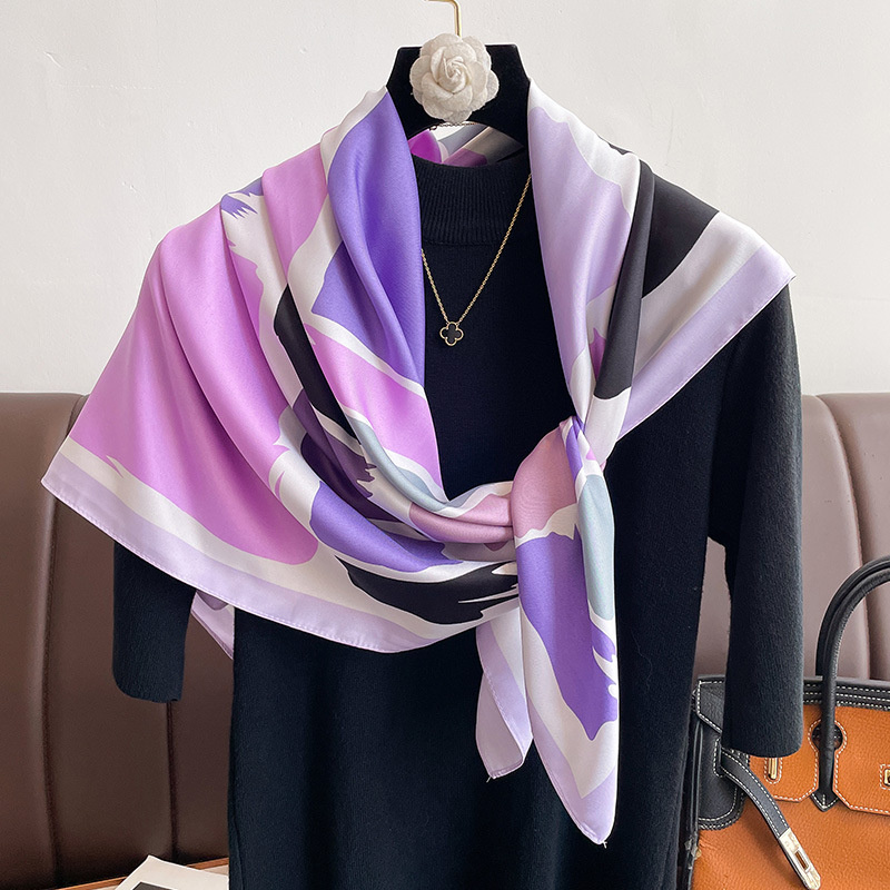 90*90cm Luxury Brand Silk Squa - Women Accessories Brands review and price