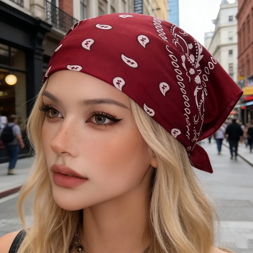Retro Wine Red Square Bandana  - Women'S Accessories Go Outdoors review and price