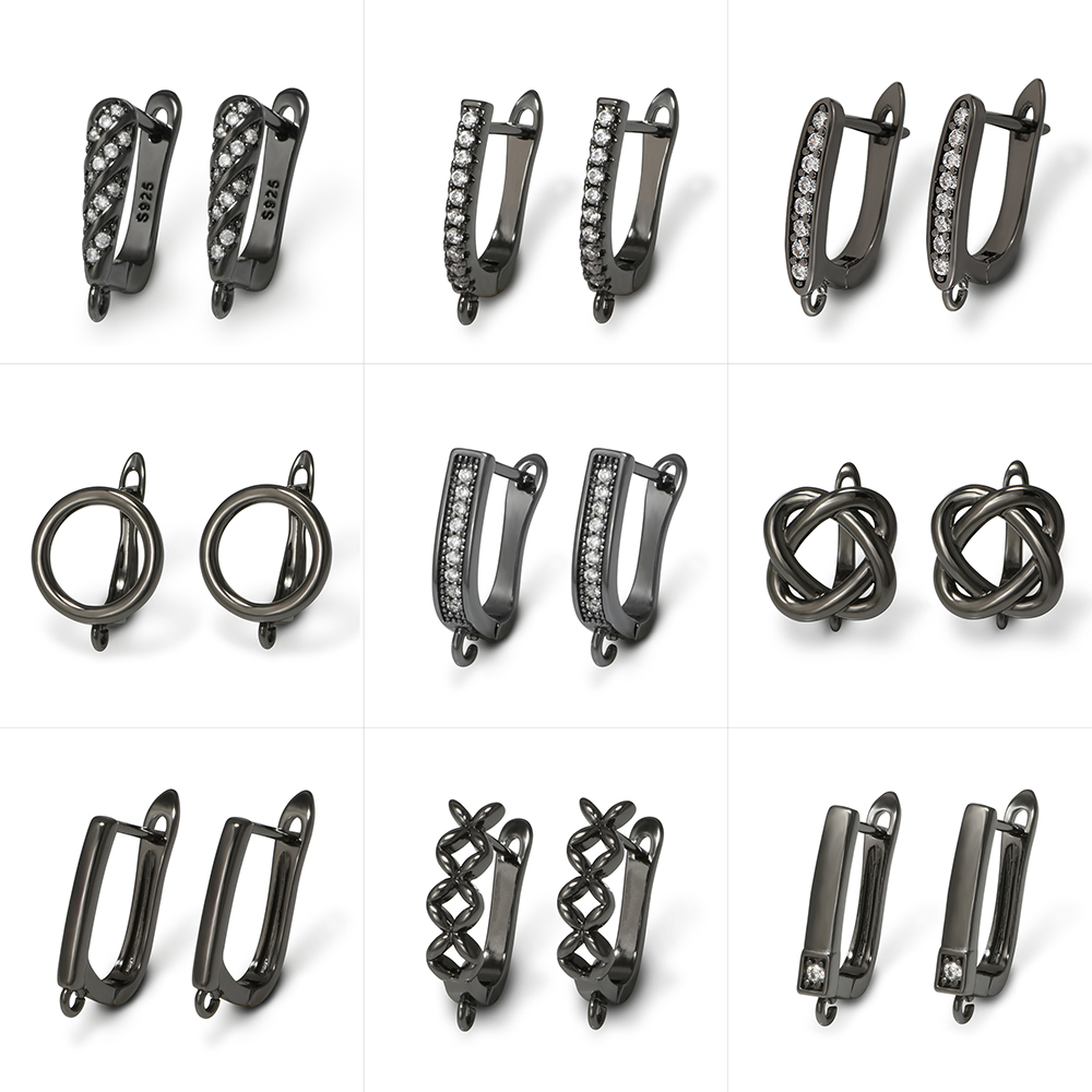 YANASI 1 Pair Gun Black  Brass - Women Accessories Earrings review and price