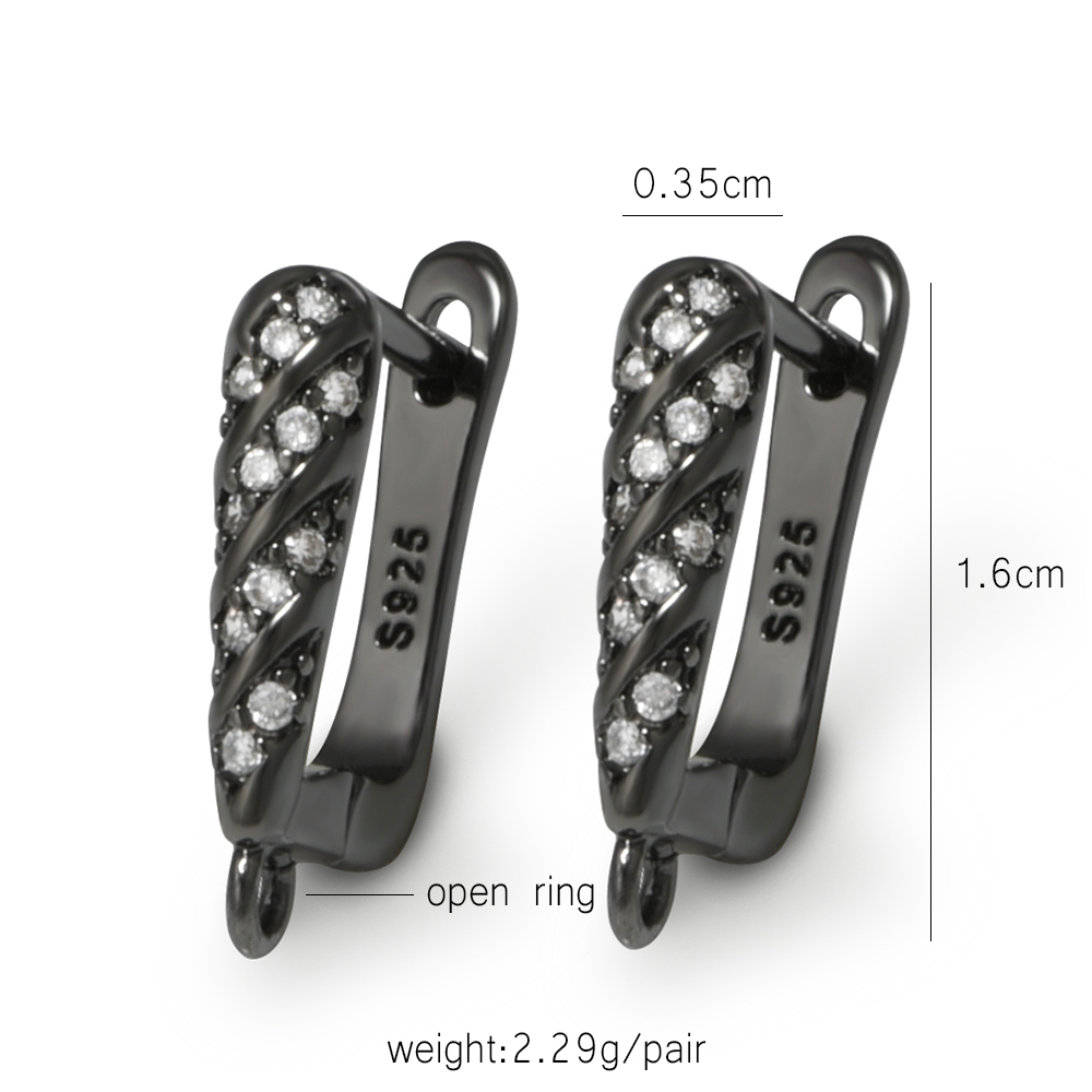 YANASI 1 Pair Gun Black  Brass - Women Accessories Earrings review and price