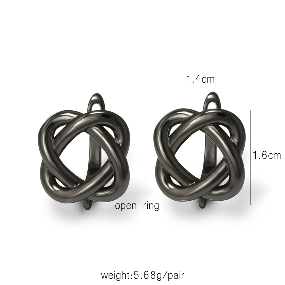YANASI 1 Pair Gun Black  Brass - Women Accessories Earrings review and price