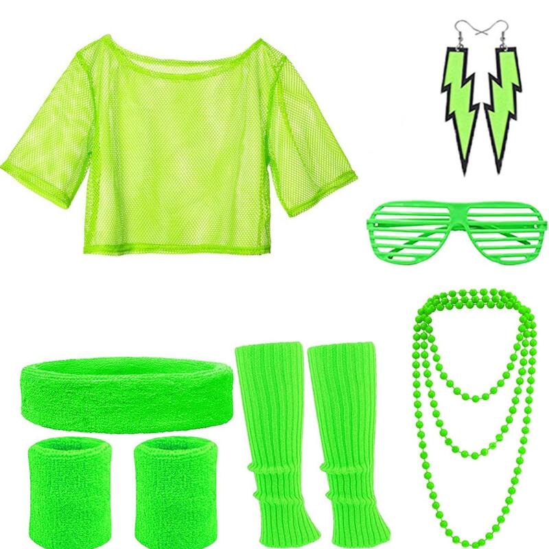 80s Hippie Disco Outfit Set Ne - Women Accessories Earrings review and price