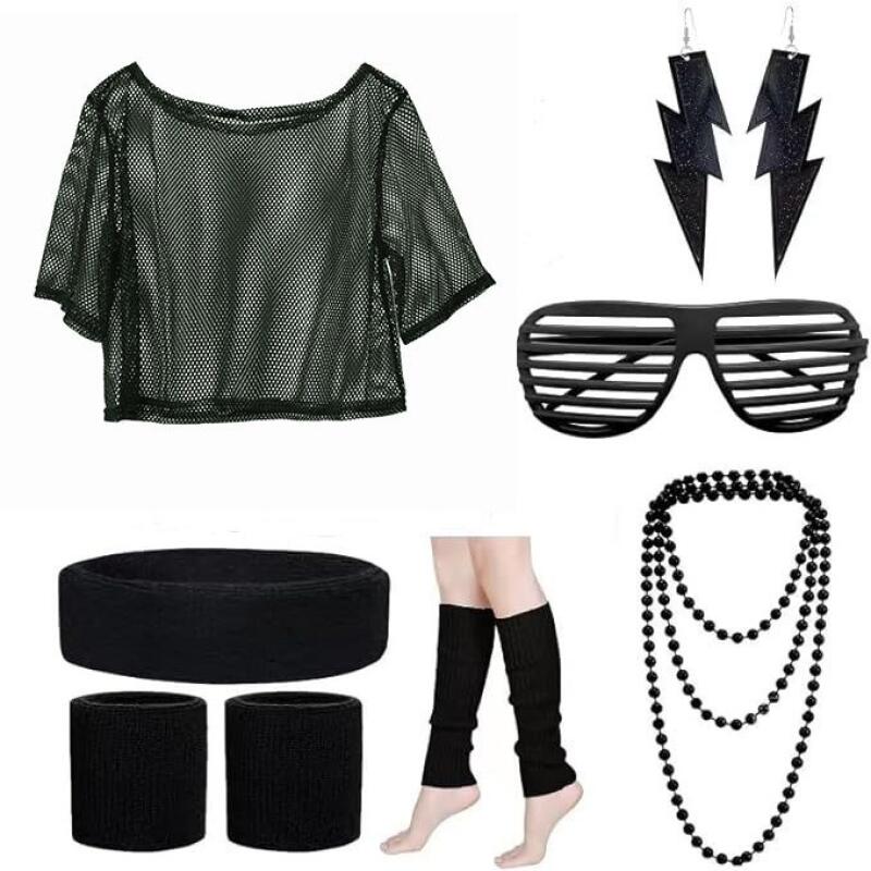 80s Hippie Disco Outfit Set Ne - Women Accessories Earrings review and price