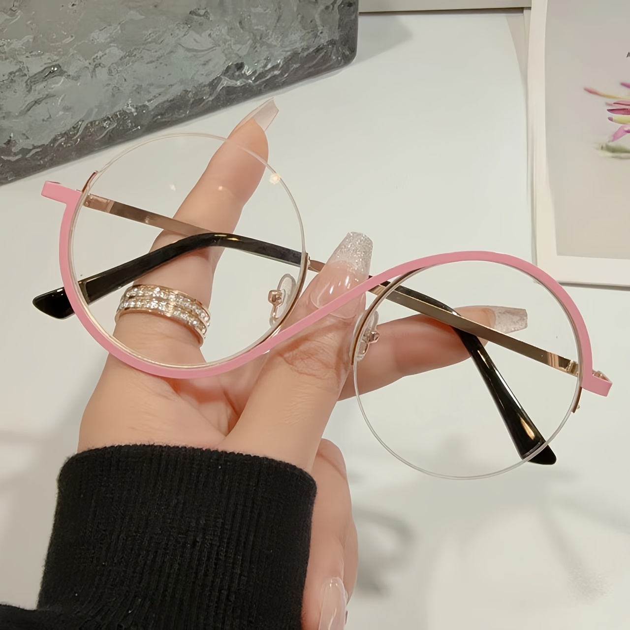 New Fashion Trend Metal Half F - Women Accessories Trending review and price
