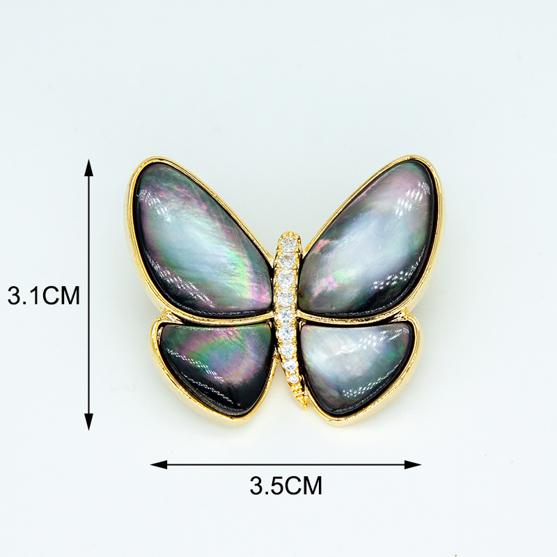 Natural Shell Butterfly Brooch - Women Jewelry Accessories For Black Dress review and price