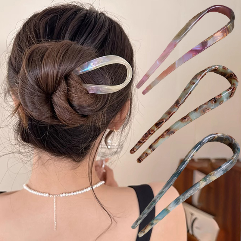 U-Shaped Hair Sticks Acetate A - Women Accessories Trending review and price