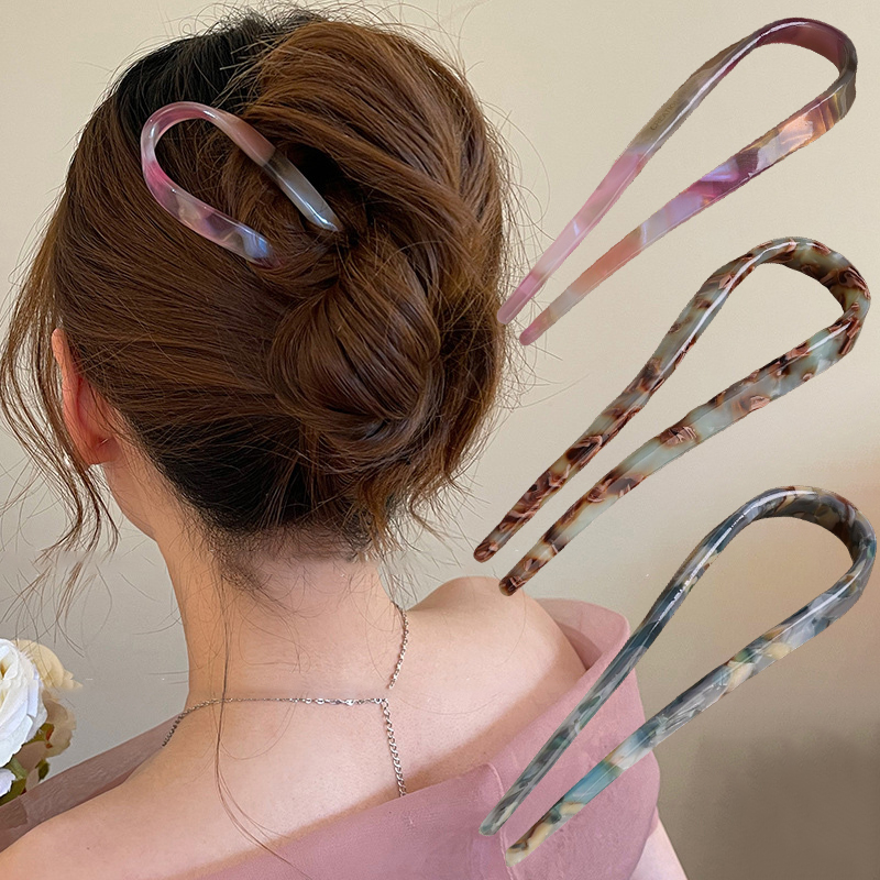 U-Shaped Hair Sticks Acetate A - Women Accessories Trending review and price