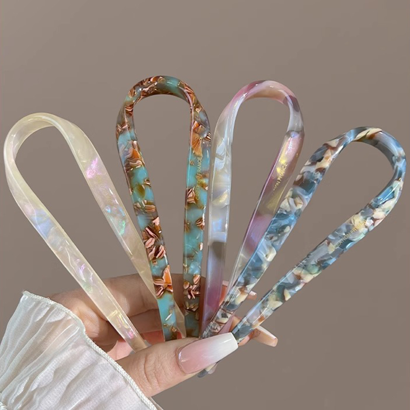 U-Shaped Hair Sticks Acetate A - Women Accessories Trending review and price