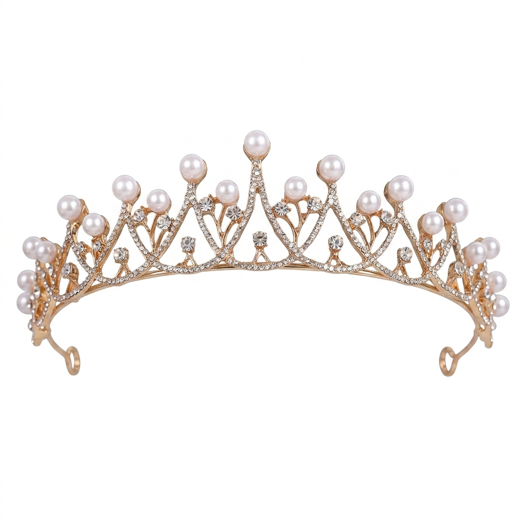 Bridal Crown Headpiece Pearl L - Women'S Vintage Accessories review and price