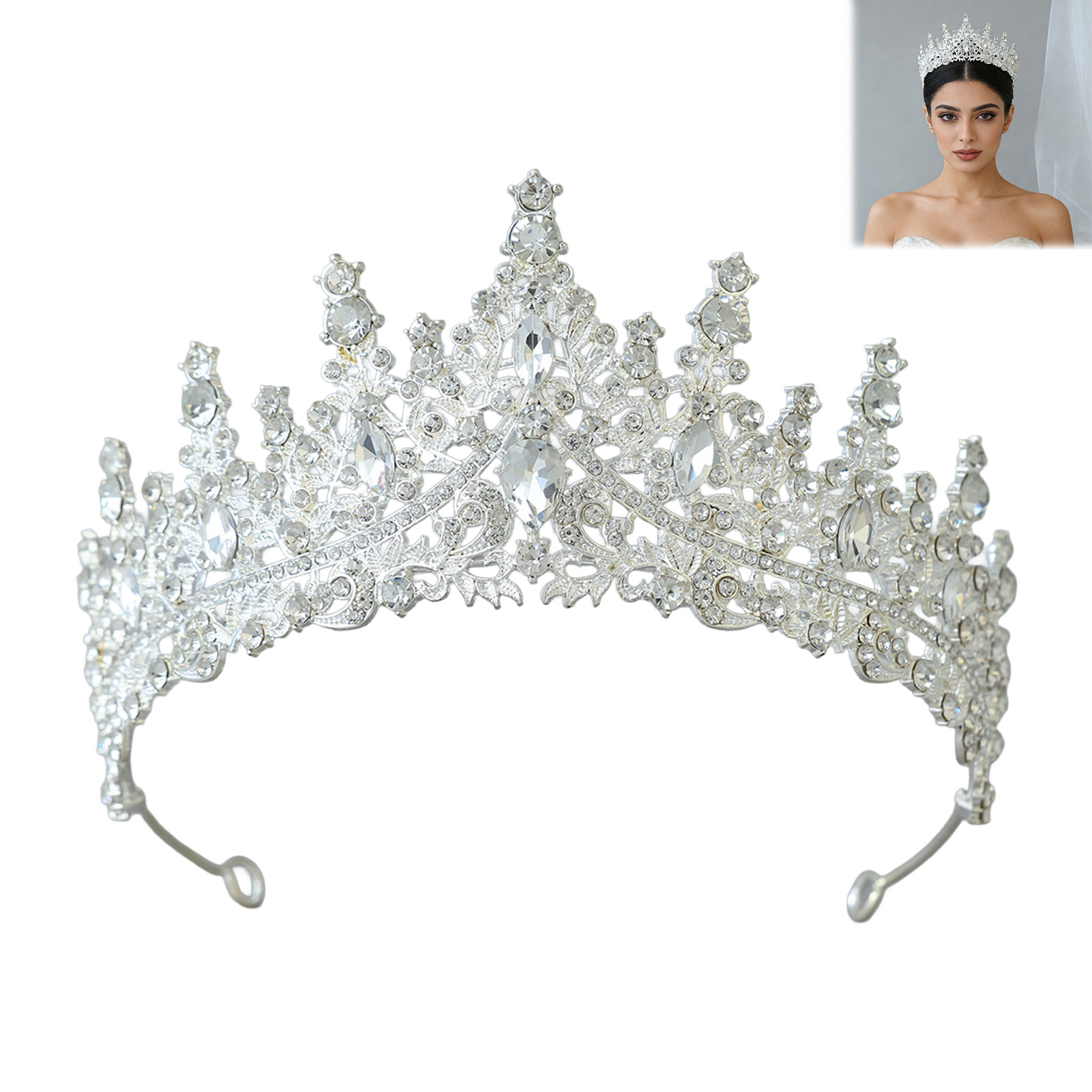 Bridal Headpiece Sparkling Rhi - Women Accessories For Wedding review and price